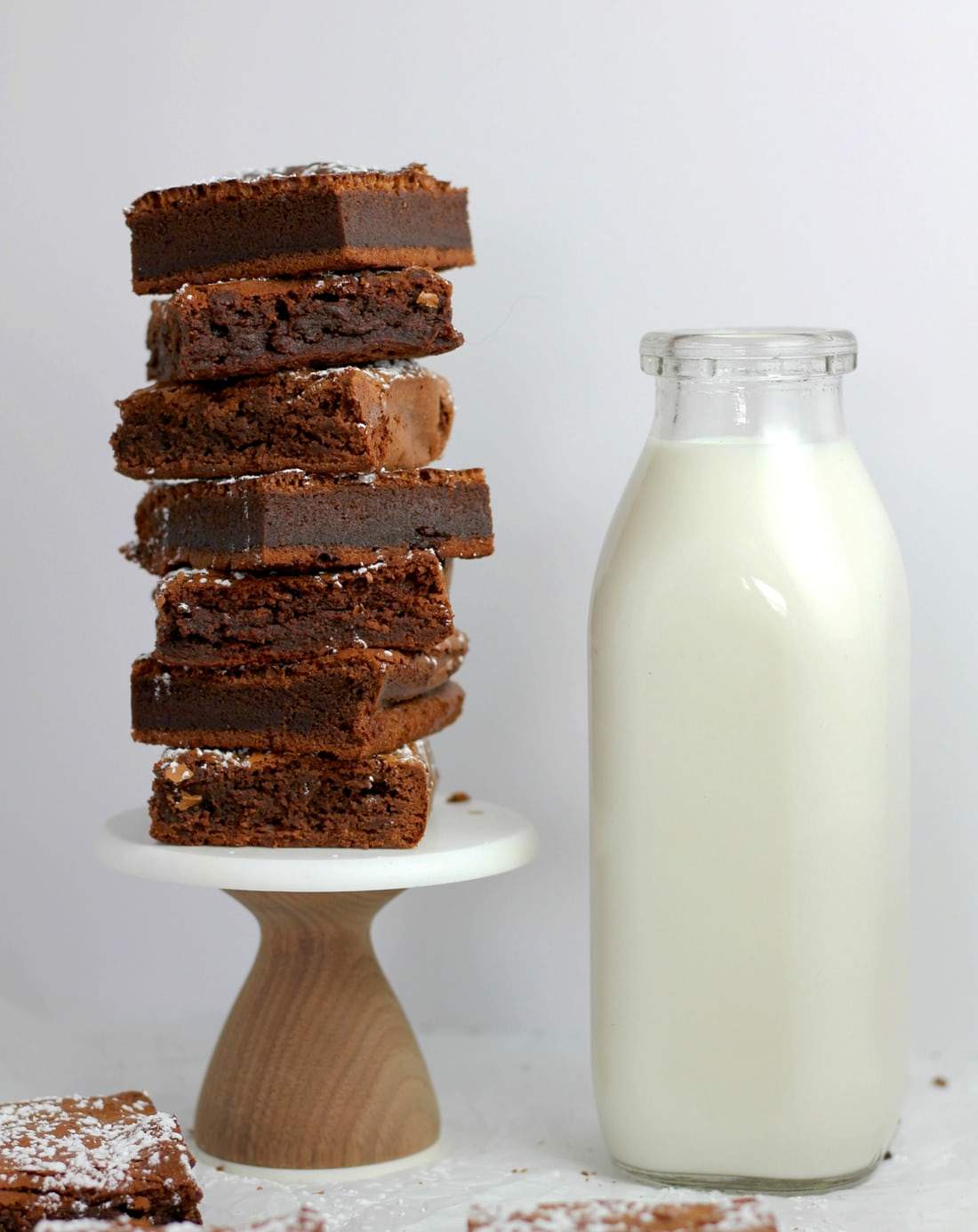 Cacao brownies with milk