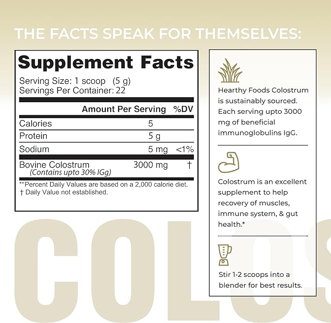 Grass Fed Colostrum Powder - 4oz