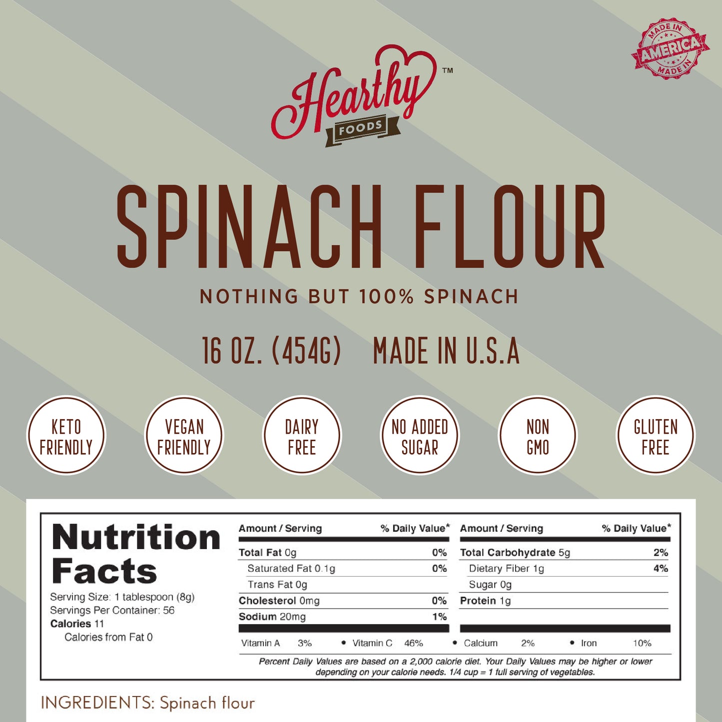spinach flour hearthy foods