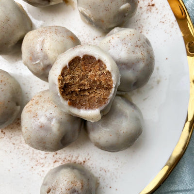 Cinnamon Roll Truffles (No Bake) by Fatema Kermalli