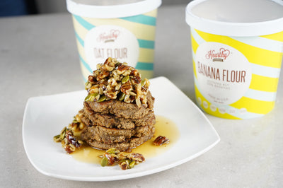 Gluten-Free Banana Fritters with Maple Nut Topping