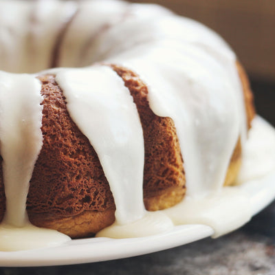 Yellow Split Pea Flour Bundt Cake with Lemon Icing - Soft and Buttery