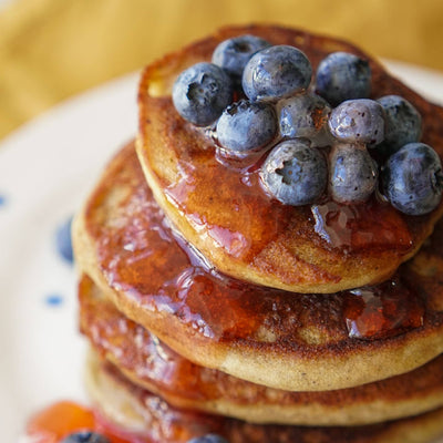 Cassava Blueberry Pancakes that has Resistance Starch