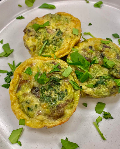 Green Eggs & Gruyere Cheese Breakfast Bits with Collagen!
