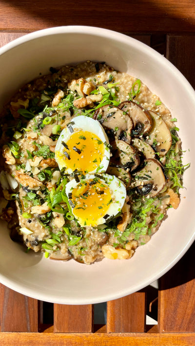 Savory Mushroom Oatmeal  By Abeer Najjar 