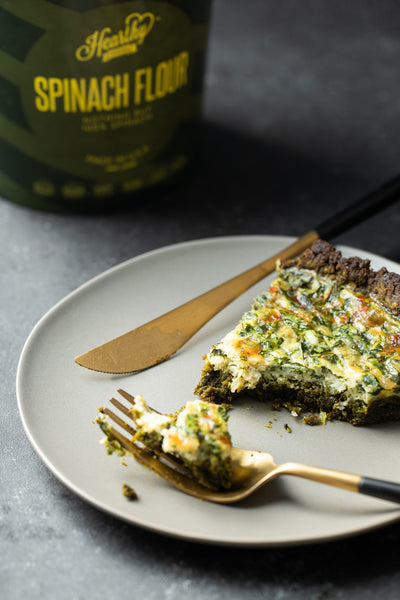 Spinach Crusted Quiche