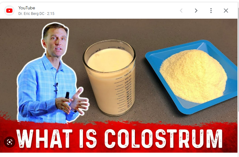 Dr Berg  Recommends Grass Fed Hearthy Colostrum