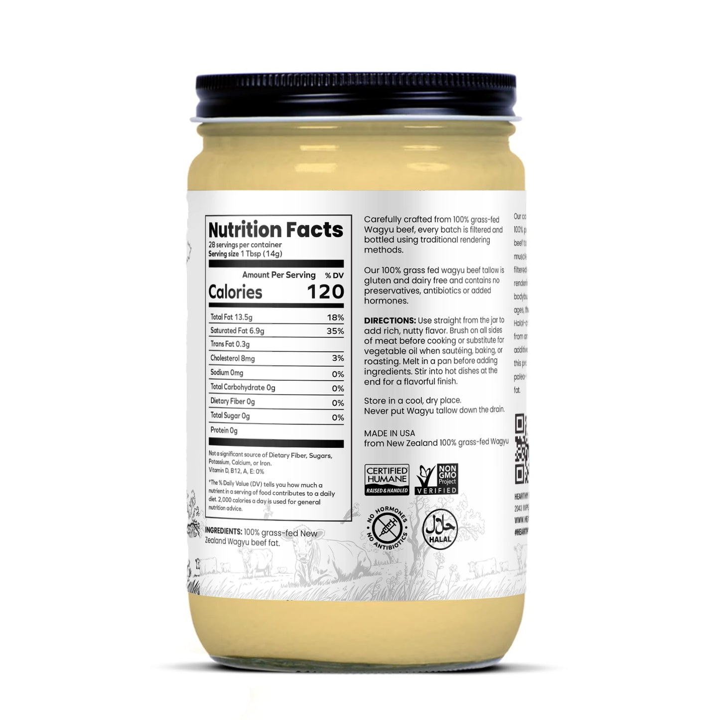Grass Fed Wagyu Beef Tallow - Halal