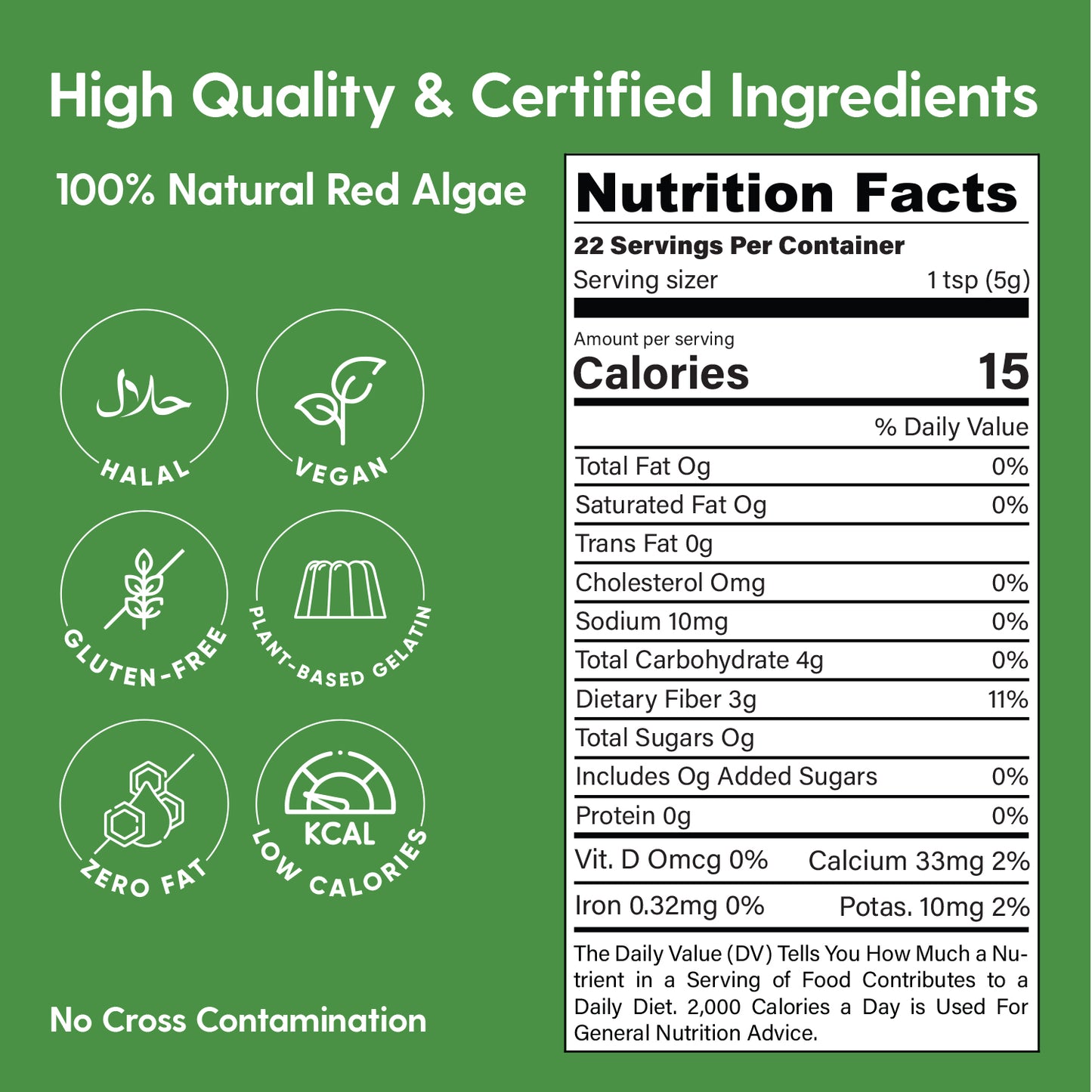 Agar Agar - Natural Daily Fiber