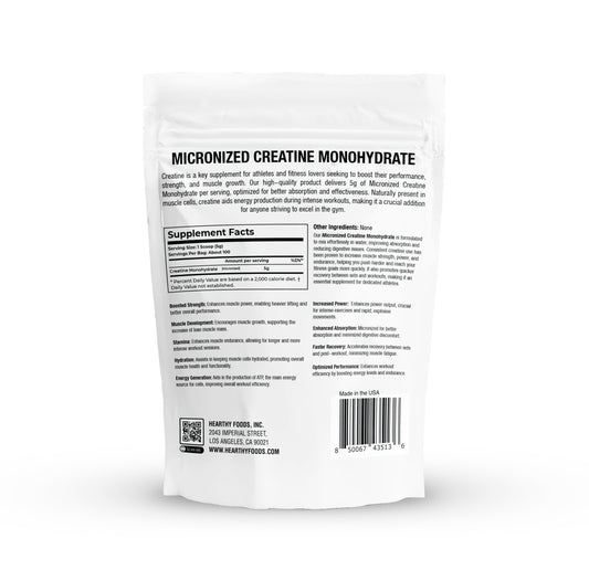Creatine Monohydrate Micronized Powder 500G - 100 Servings, 5000mg Per Serving (5g) - 17.9 Oz for Men & Women Muscle Growth & Recovery - UNFLAVORED