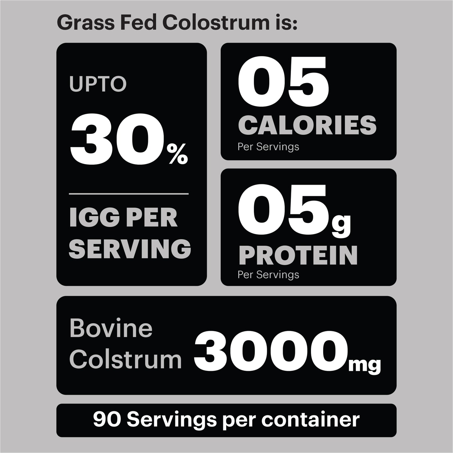 Grass Fed Pure Colostrum Powder 16oz