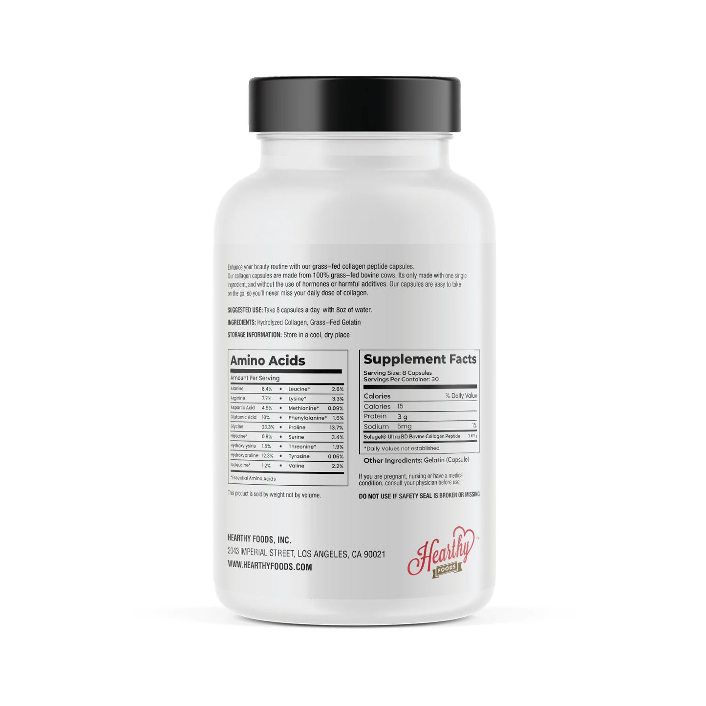 Collagen Capsules Supplement (Type I, III), 240 Collagen Capsules