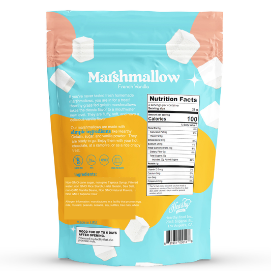 Grass-Fed Gelatin Marshmallows (Vanilla)