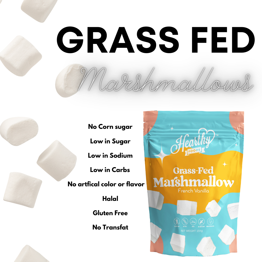 Grass-Fed Gelatin Marshmallows (Vanilla)