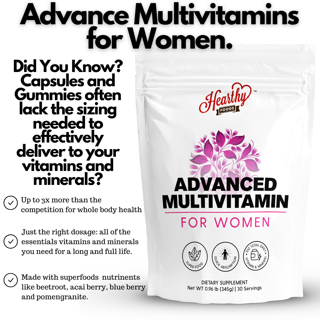 ADVANCE SUPERFOOD MULTIVITAMINS FOR WOMEN- NEW Up to 3X More Than the Competition