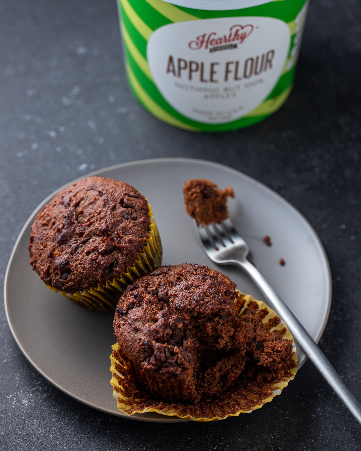 apple flour muffins