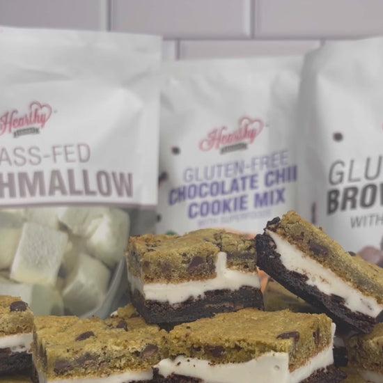 marshmallows, cookie and brownie video