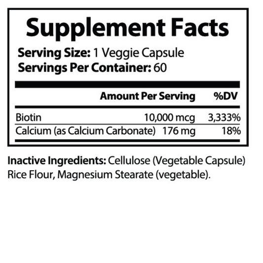 biotin nutritional facts and ingredients