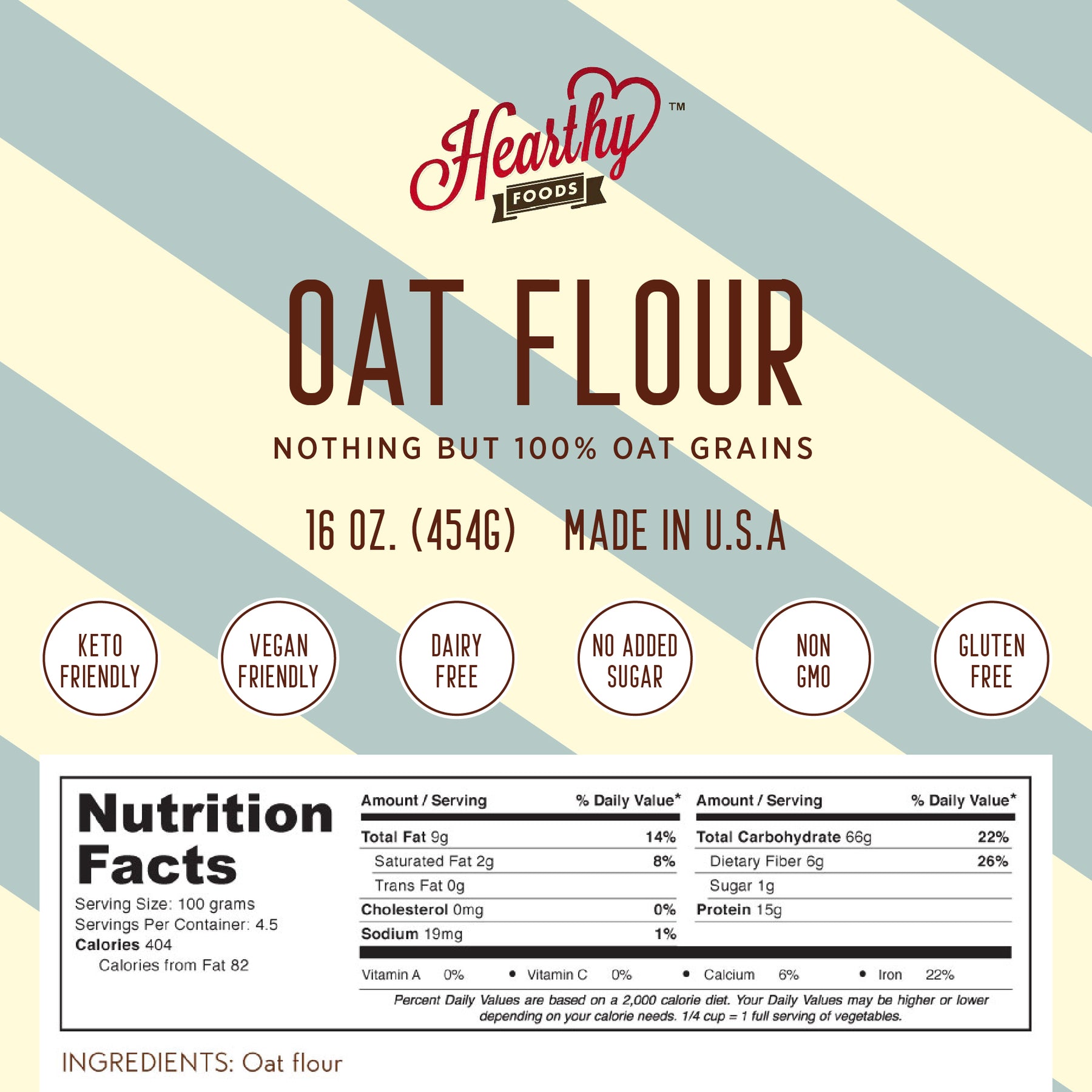 Oat Flour - 100% Organic Flour Made of Oat Grains – Hearthy Foods